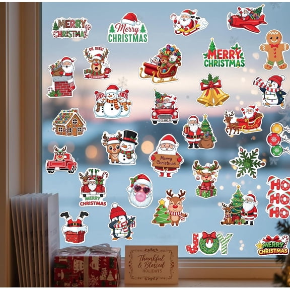Vutib Stickers,Christmas Stickers,50 Pcs Christmas Stickers Decoration,Vinyl Waterproof Holiday Party Stickers for Laptop Stickers, Computer, Luggage, Stationery