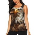 thumbnail image 1 of Balery Funny Bald Eagle Camiseta sin mangas estampada ligera para mujer, tops de entrenamiento sin mangas, camisetas de yoga transpirables de secado rápido.-X-Large, 1 of 7