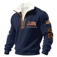 thumbnail image 4 of 250 Anniversary USA Sweatshirt Men American Flag Collar 1/4 Zipper Sweatshirt Long Sleeve 1776-2026 250th Anniversary Shirt, 4 of 4