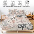 thumbnail image 5 of Full Size Fitted Sheet Set - Coral Pink Grey Coastal 3 Piece Bedding Sets 16" Deep Pocket Fitted Sheet with 2 Pillowcases Summer Beach Starfish Coral Nautical Rustic Brushed Microfiber Bed Sheets, 5 of 9