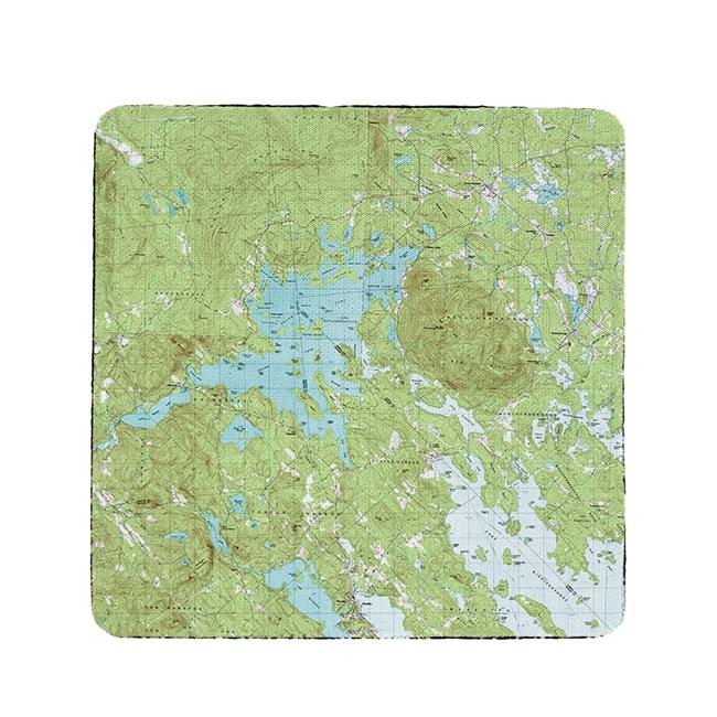 Betsy Drake CT969 4 x 4 in. Squam Lake, NH Nautical Map Coaster Set