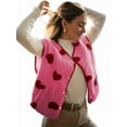 thumbnail image 5 of Female Fleece Vest Coat Pink L, 5 of 9
