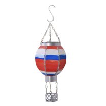 Metal Solar Powered Hot Air Balloon - Colorful, Reusable, Outdoor - for Festival, Party, Garden Decoration
