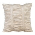 thumbnail image 1 of Pillow Covers, Decorative Pillow Covers, Ivory 20x20 inch (50x50 cm) Gathered Fabric Pattern Decorative Pillow Covers, Solid Color Throw Pillow Covers, Modern - Soft Ivory Beauty, 1 of 2