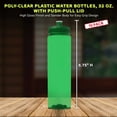 thumbnail image 5 of 10 Poly-Clear Plastic Water Bottles Set, 32 oz. - Durable, Leak-Resistant, Push-Pull Lids - Trans Green, 5 of 5
