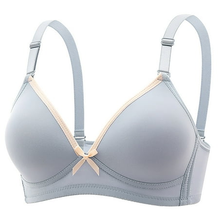Bigersell Balconette Bras for Women Clearance Woman s Embroidered Seamless Comfortable Breathable Bra Underwear No Underwire Training Bra Style F-605 Blue 36
