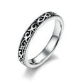 thumbnail image 2 of Celtic Knot Stainless Steel Rings for Man Women Vintage Vine Pattern Silver Polished Wedding Promise Band, 2 of 4
