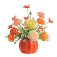 thumbnail image 2 of Faux Silk Flower Centerpiece, Realistic Floral Arrangement With Decorative Vase Maintenance Free Decor, Home Table Display for Bedroom Dining Room Office, 2 of 6