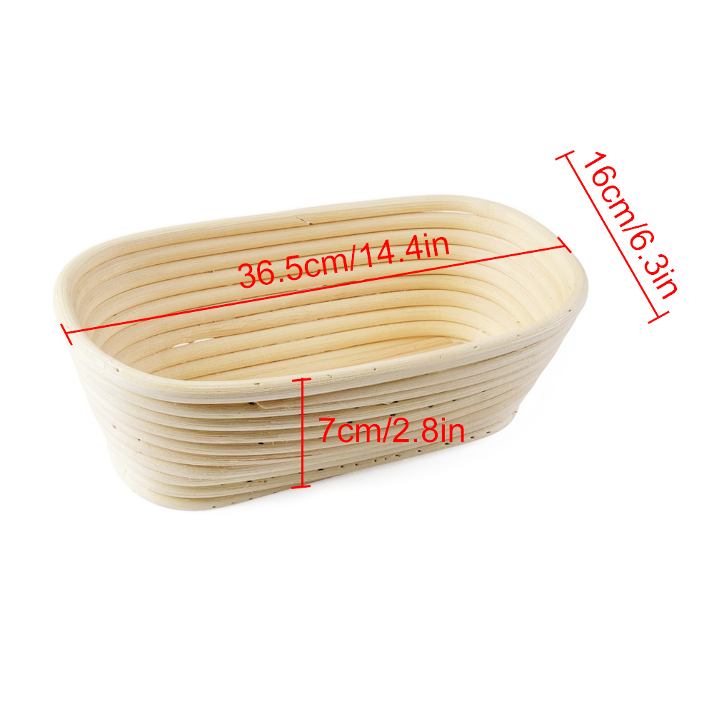 1 Pcs Oval Bread Banner Anti-counterfeiting Basket, Sourdough Bread Baking Supplies,for Making Baking And Fermentation(14.4in x 6.3in x 2.8in,36.5cmx16cmX7cm)