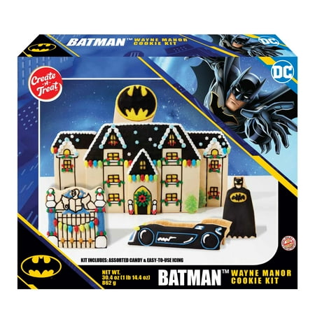 Holiday Decorating Kit, Create A Treat, Batman™ Wayne Manor, Vanilla, Medium, 30.4 oz, 1 Count, New