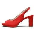 thumbnail image 3 of BURUDANI Women’s Sexy High Chunky Heels Peep Toe Platform Block Slingback Dress Pumps Shoes, 3 of 5