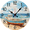 BEtad-5ed, variant on Eveokoki Round Wall Clocks, Silent Non-Ticking Battery Operated Clock 10 Inch, Decor for Bathroom, Bedroom, Kitchen, Office or School Beach Scene Ocean Waves