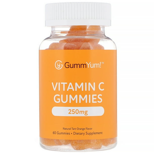 GummYum! Vitamin C Gummies, Natural Tart Orange Flavor, 125 mg, 60