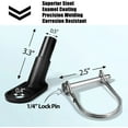 thumbnail image 5 of (2 pack) Anley Bike Trailer Coupler Hitch Connector Rust Proof Metal Bike Trailer Coupler Bicycle Attachment Adapter, 5 of 8