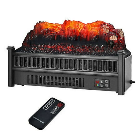 

ZJINJIN 23 Electric Fireplace Log Set Heater W/ Control Realistic Flame 1400W