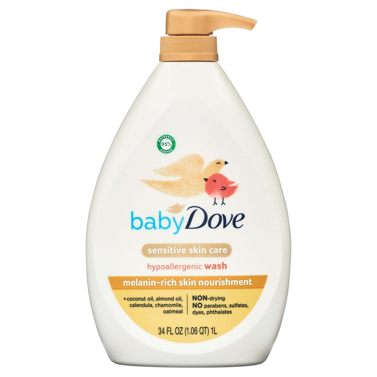 Dove Sensitive Newborn Liquid Body Wash with Melanin Rich Skin Nourishment, 34 oz