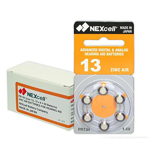 60 NEXcell Hearing Aid batteries Size 13