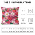 thumbnail image 5 of Orinice Strawberries Daisies Heart Graphic Decorative Cushion Throw Pillow Cover Short Plush Spring High-Quality 1PC 12x12in, 5 of 5