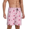 thumbnail image 2 of Sikiie Strawberries Mens Pajama Shorts, Lightweight Lounge Pant with Pockets Soft Sleep Pj Shorts for Men3X-Large, 2 of 6