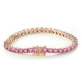 thumbnail image 3 of 3mm Moissanite Tennis Bracelets Women Gold Bracelets D Color VVS1 Clarity Pink Diamond Tennis Bracelets S925 Sterling Silver Bracelets for Women（6-9 inchs）, 3 of 6