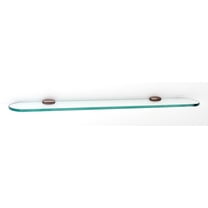 Alno A6650-24 Royale 24" Wide Glass Bathroom Shelf - Nickel