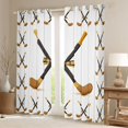 thumbnail image 2 of Castle Fairy Ice Hockey Curtains Pack of 2 (42x84 Each),Plaid Bow Curtains Blackout, 2 of 6