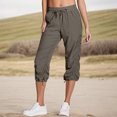thumbnail image 7 of SCSAlgin Summer Capris for Women Lightweight Elastic Waist Capri Pants Soft Stretch Joggers with Pockets, 7 of 7
