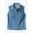 thumbnail image 4 of Woman Within Plus Size Stretch Denim Vest Jean Vest, 4 of 6