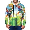 thumbnail image 6 of Lsque Mario for Mens Full-zip Hoodie, Zip-up Pullover Hooded Sweatshirt, Kangaroo Pocket Hoodie Ideal for Daily Wear, Travel, and Home-3X-Large, 6 of 8