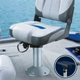 thumbnail image 4 of Boat Seat Pedestals, Pedestal Boat Seat Base, Fixed Height 12 Inches, 360 Degree Seat Base Rotation, Premium Marine-Grade Aluminum with E-coating Finish, Pontoon Fishing Boat - FO4477, 4 of 9