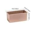 thumbnail image 5 of LYCAQL Black Gold Carbon Steel Corrugated Toast Box With Lid Extra-large Capacity Baking With Lid Non-stick Bread Aluminum Bread Pan for Baking Bread Cakes Toast, 5 of 9