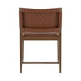 thumbnail image 4 of Linon Marshall Indoor Dining Chair with Arms, Brown Leather, 4 of 14
