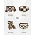 thumbnail image 6 of Checkered Nylon Crossbody Bag for Women, Spacious Checkered Bum Bag Purse Shoulder Bag Sling Bag with Shoulder Strap, 6 of 6