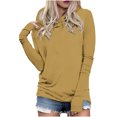 thumbnail image 2 of SDNall Lightweight Hoodie Wome Long Sleeve Solid Color Hooded Slim Hiking Athletic Shirts with Thumb Hole (S-XXXXXL,Yellow), 2 of 7