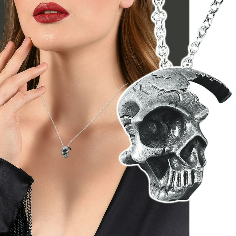 Necklaces for Women Retro Half Necklace Gothic Trend Men's Pendant  Domineering Rock Accessories Valentines Day Decor 