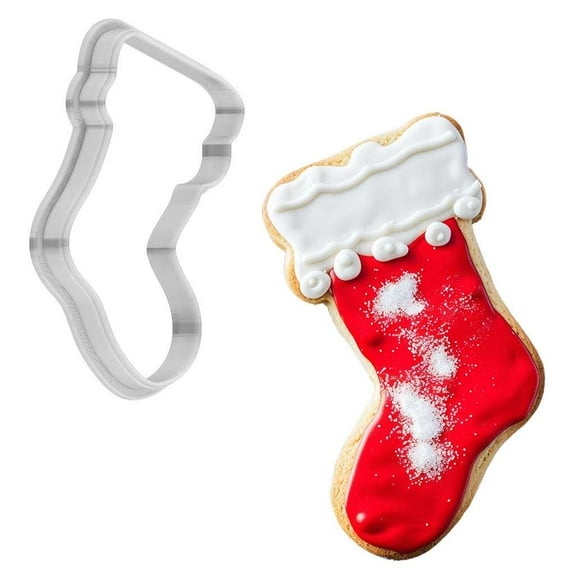 Christmas Red Stocking Cookie Cutter 4 Inch Made in USA by WONDERTORY