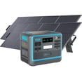 thumbnail image 1 of Eco Play 2400W Portable Power Station with 2x200W Solar Panels, 2048Wh LiFePO4 Battery, 6 AC 2400W Output, Solar Generator for Camping, RV, Home Backup, 1 of 6