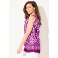 thumbnail image 3 of Catherines Women's Plus Size Petite Open-Shoulder Georgette Top, 3 of 4