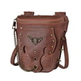 thumbnail image 3 of Bolso de mano para mujer, riñonera con correa desmontable, elegante bolso de cintura Steampunk de cuero PU, bandoleras cruzadas para viajes de Camping, 3 of 10