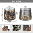 thumbnail image 2 of Yayeee Ashtray with Lid for Cigarette Smokeless Stainless Steel Home Ash Holder, Blue Geometric Eagle, 2 of 7