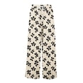 thumbnail image 4 of Dress Pants Women Petite High Waisted Wide Leg Summer Beach Vacation Pants Boho Lounge Casual Palazzo Trousers, 4 of 8