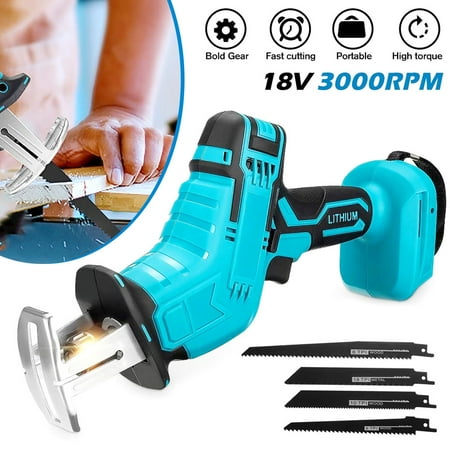 

Welpettie Cordless Reciprocating Saw Electric Saw with LED Light 4 Blades Portable Reciprocating Saw Kit