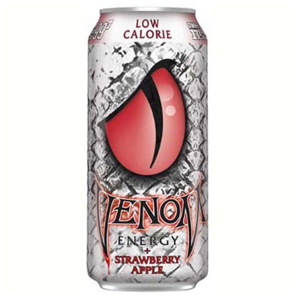 Venom Strawberry Apple Low Calorie Energy Drink PP .99 cents 16 oz Cans