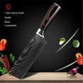 thumbnail image 3 of MDHAND 7 inch Kitchen Knives Laser Damascus Pattern Chef Knife Sharp Cleaver Slicing Utility Knives Tool, 3 of 5