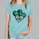thumbnail image 5 of Camisetas de Manga Corta para las Mujeres de Moda Imprimir Cuello Redondo Camiseta, Mezcla de Poliéster Ligero para Primavera Verano Otoño, 5 of 8