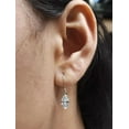 thumbnail image 2 of 14K White Gold Plated 2Ct Marquise Cut Lab-Created Diamond Solitaire Drop Dangle Hook Earrings Women's, 2 of 2