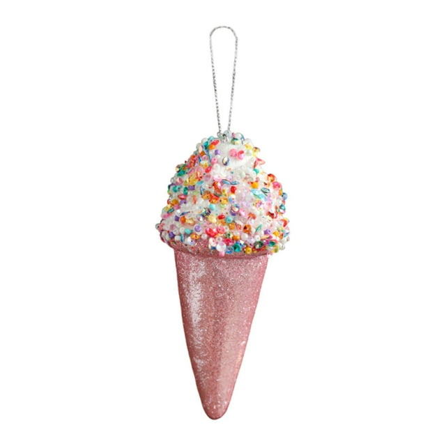 Decoraciones para árboles de Navidad, Decoraciones Colgantes de Navidad, Decoraciones para árboles de Navidad de Bricolaje, Colgantes, Gotas para Cafe Helado rosa