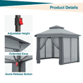 thumbnail image 2 of 13x13ft Pop-Up Gazebo .Outdoor Canopy Shelter. Instant Set-Up Gazebo Tent with 4 Sandbags & 8 Stakes for Lawn Garden Backyard Deck, 2 of 3