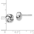 thumbnail image 2 of Beautiful Sterling Silver Rhodium-plated Love Knot Post Earrings, 2 of 2