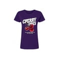 thumbnail image 1 of Playera Blusa De Cerezas Cherry Vibes Ropa Para Mujer Color Morado Talla Grande Marca Emil SaEs, 1 of 4